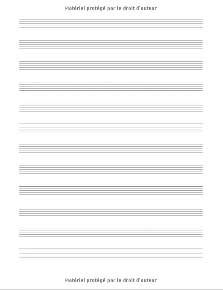 Cahier de musique partitions