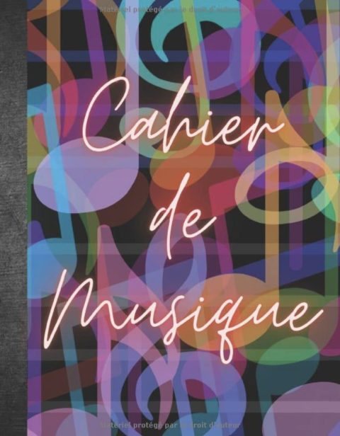 Cahier de Musique Carnet de Partitions 12 portées par page et Seyes Grands Carreaux