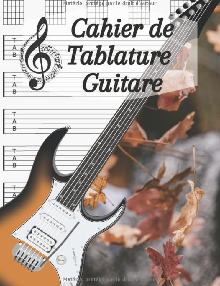 Cahier de Tablature Guitare Cahier de partitions pour Guitare