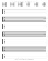 Cahier de Tablature Guitare Cahier de partitions pour Guitare