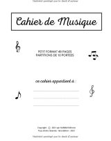 cahier de musique petit format 17x22