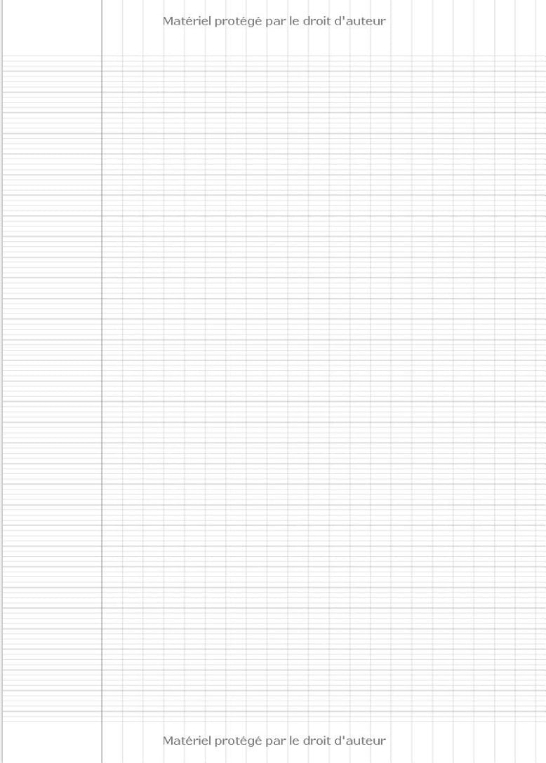 Cahier de Musique avec portées et page grands carreaux