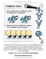Trouve Les Différences  Énigmes D'images - Livre D’activites Pour Adultes