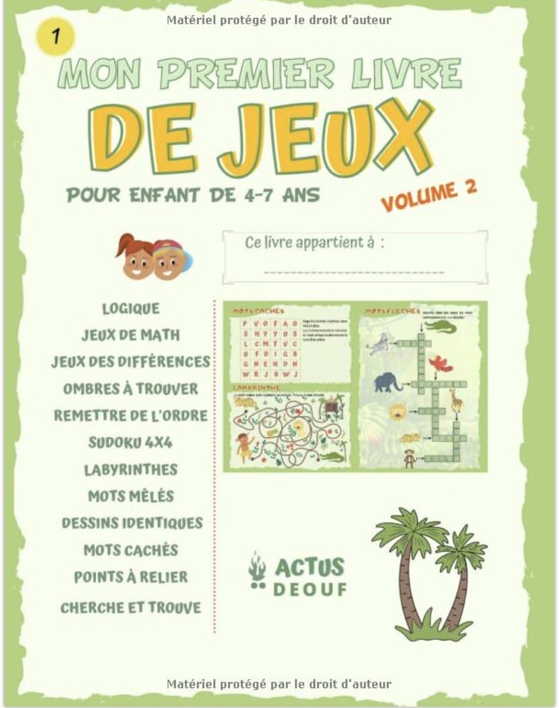 Mon premier Livre de jeux Pour enfant de 4 à 7 ans - Plus de 80 jeux en couleur - Volume 2