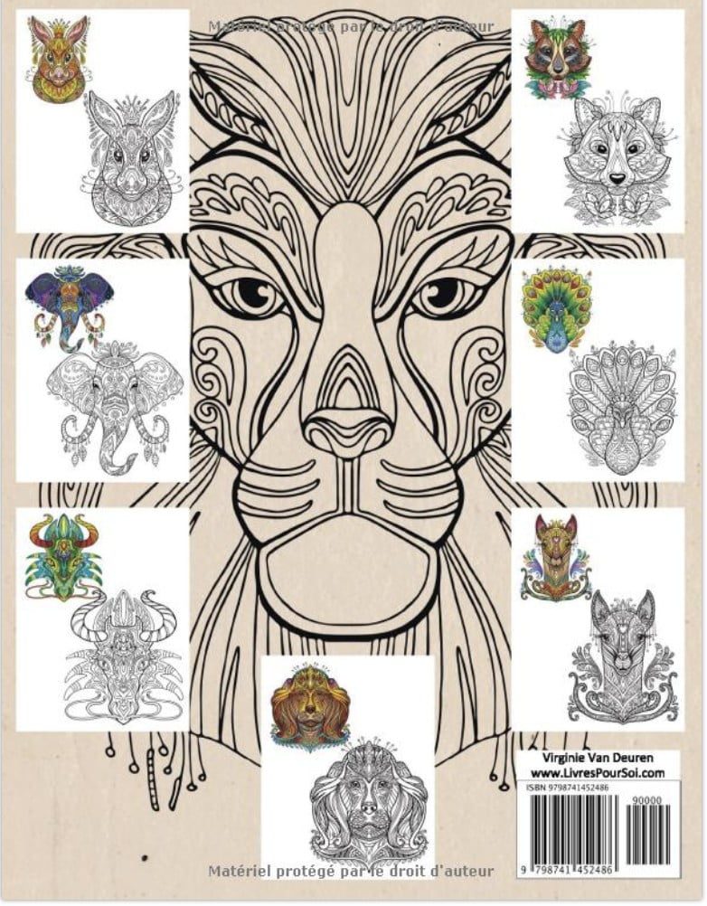 Coloriages avec Modèles : Animal Mandala 25 coloriages avec modèles en couleur