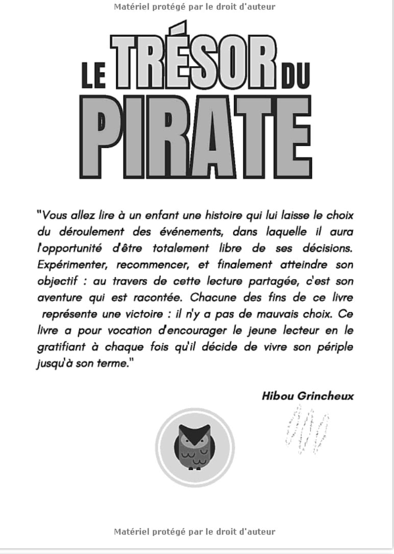 Le trésor du pirate L'histoire dont TU es le héros (à partir de 4 ans)