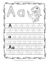 Cahier d'Écriture des Lettres et des Chiffres – Dinosaures Apprendre à tracer les lettres et les chiffres dès 4 ans