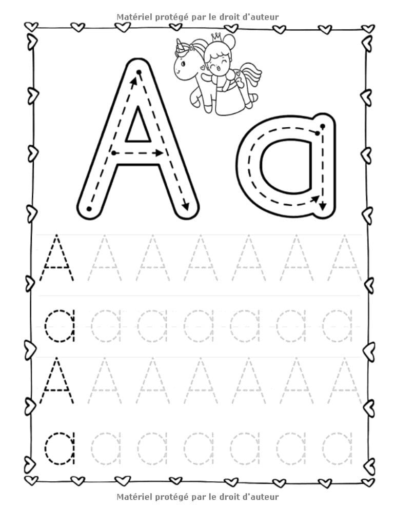 Cahier d'Écriture des Lettres et des Chiffres – Licornes Apprendre à tracer les lettres et les chiffres dès 3 ans