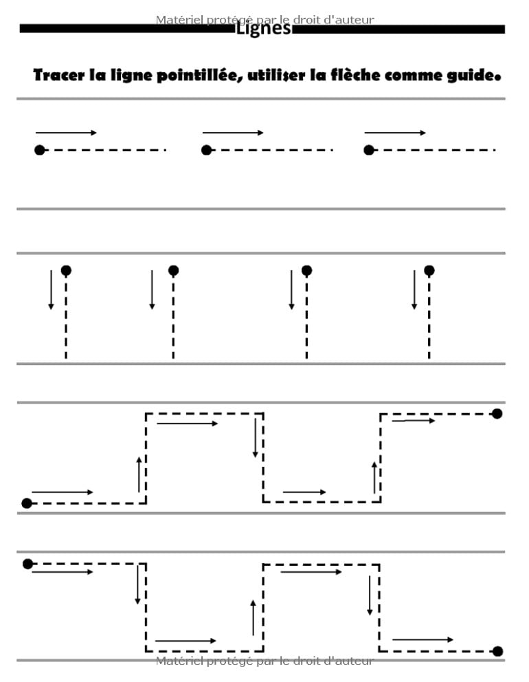Tracer  Lignes, Formes, Lettres Livre d'Activités d'Ecriture pour Enfants 3-5 ans