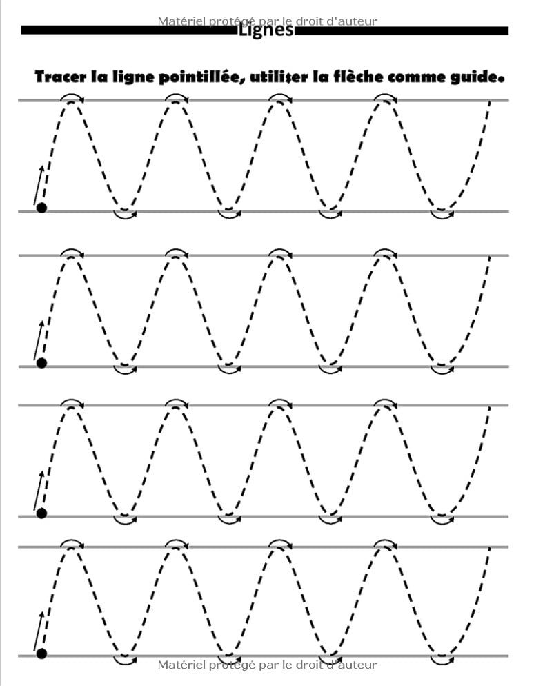 Tracer  Lignes, Formes, Lettres Livre d'Activités d'Ecriture pour Enfants 3-5 ans