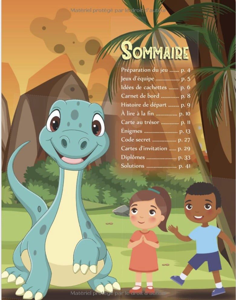Chasse au trésor des dinosaures : Livre pour enfants de 6 à 10 ans