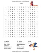 Mots mêlés gros caractères Yoga 20 grilles joliment illustrées sur le thème du yoga