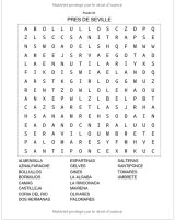 Mots mêlés gros caractères 40 grilles de mots cachés pour retrouver les noms de villes et villages espagnols par région