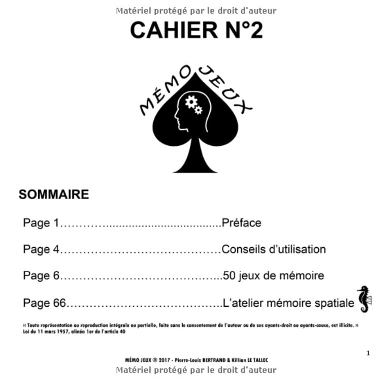 MÉMO JEUX - Cahier N°2 50 jeux + 1 atelier pour stimuler la mémoire