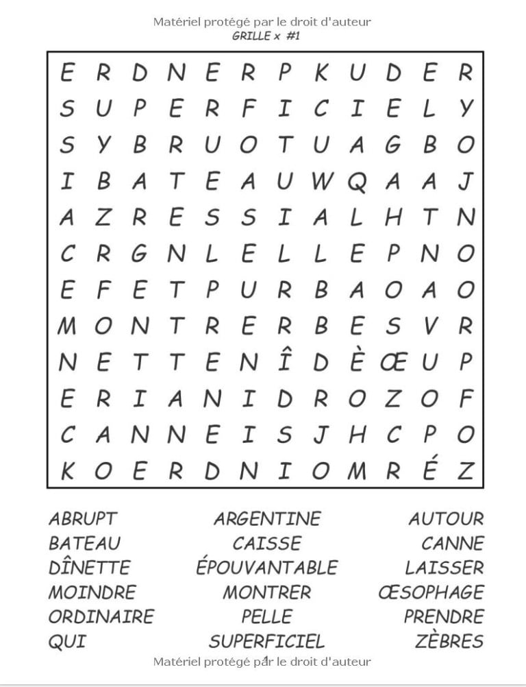 Mots Mêlés Très Gros Caractères Pour Séniors et Malvoyants - 100 grande grille pour une visibilité optimale