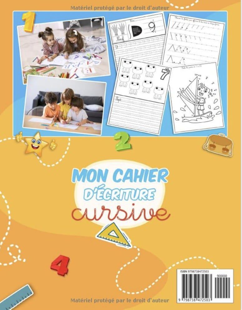 Mon cahier d'écriture cursive Livre d'activités, d'écriture et de jeux pour Maternelles et CP