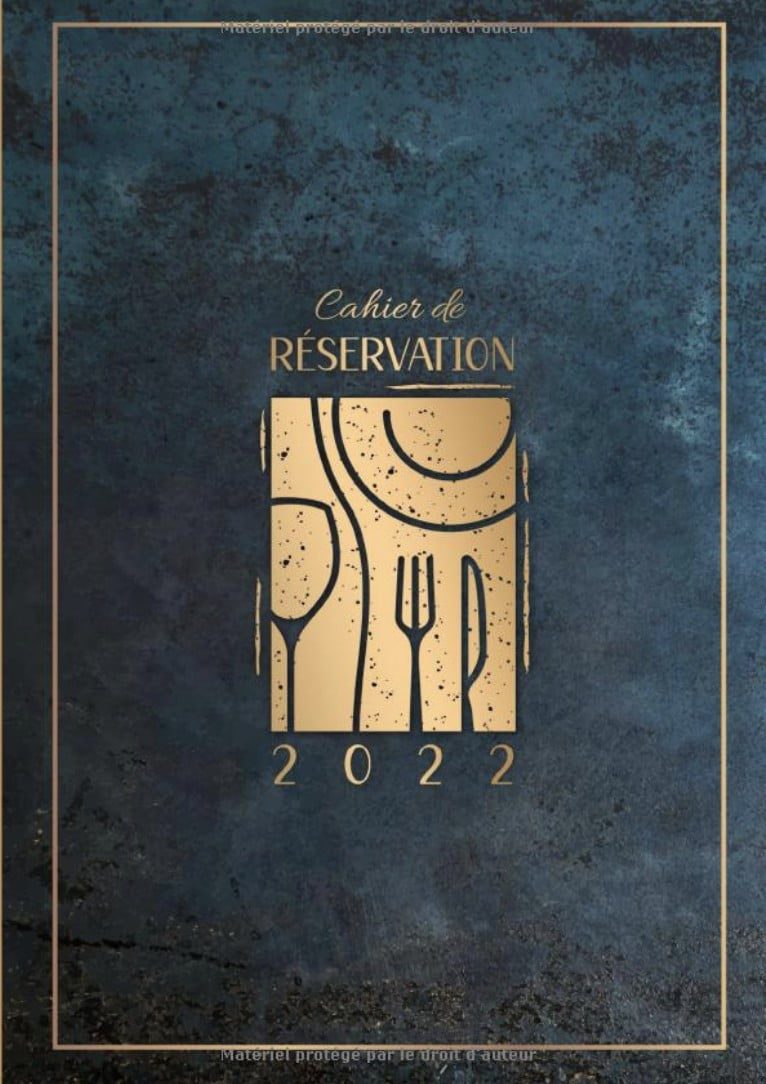 Cahier de réservation 2022 pour restaurant - Agenda de réservation