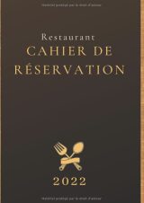 Cahier de réservation restaurant 2 pages par jour
