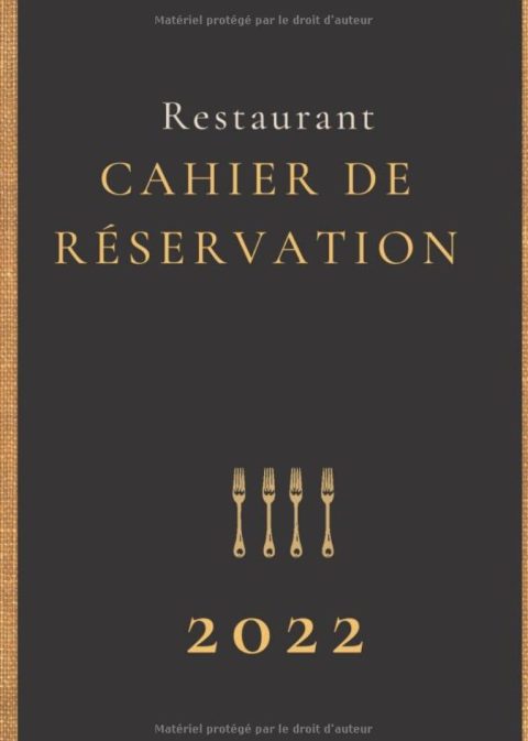 Cahier de réservation restaurant Une page par jour, format A4