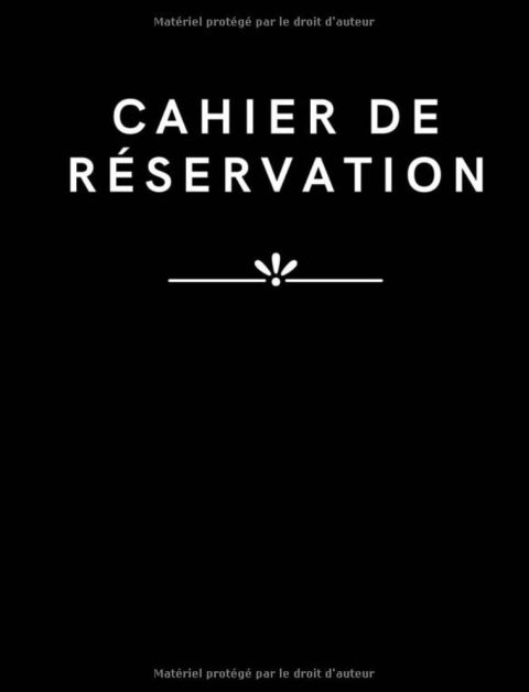 Cahier de réservation Planificateur de réservation. Simple et facile à remplir
