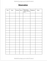 Cahier de réservation Agenda de réservation pour Restaurant, Hôtel, Pension