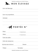 Carnet de naissance pour éleveurs de chats Journal de suivi complet des naissances