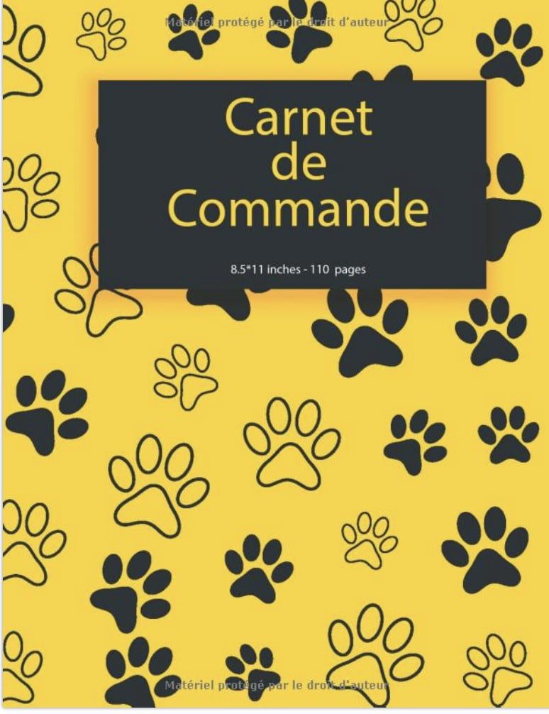 Carnet de Commande Organisateur des commandes clients : Carnet de commandes auto entrepreneur