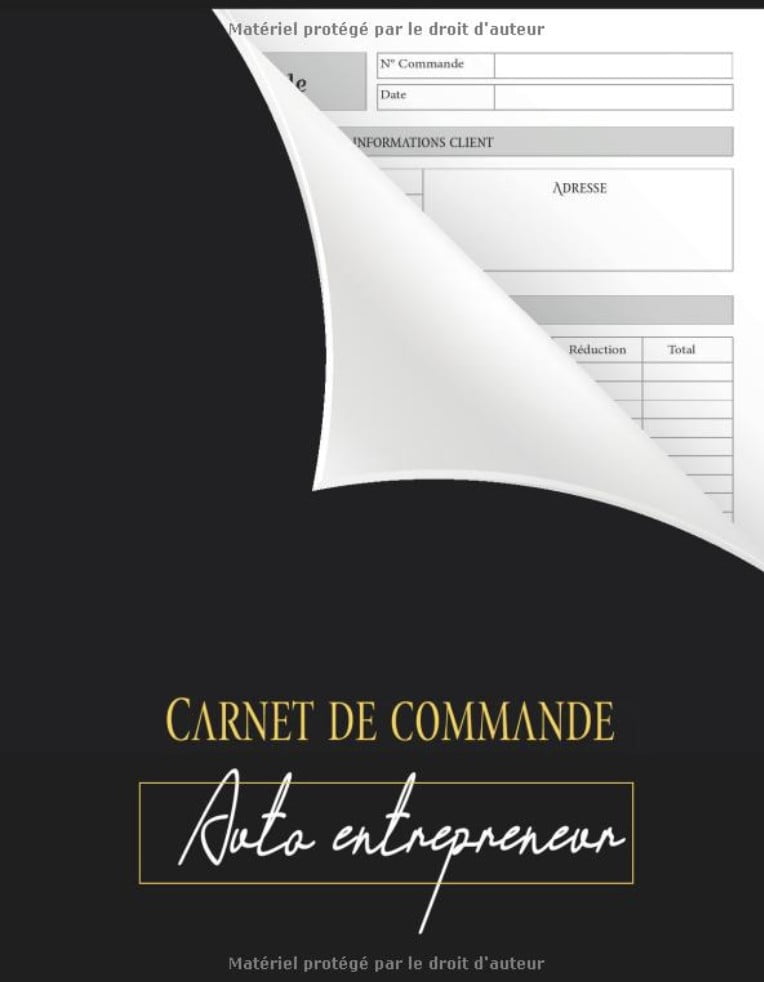 Carnet de Commande Organisateur des commandes clients l Carnet de commandes auto entrepreneur