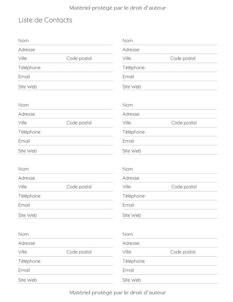 Carnet de Commande Carnet de Commande Auto Entrepreneur