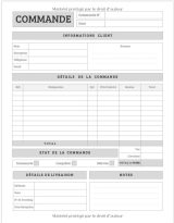 Carnet de Commande Carnet de Commande Auto Entrepreneur,