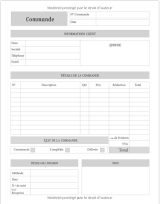Carnet de Commande Carnet de commandes auto entrepreneur - Registre a remplir