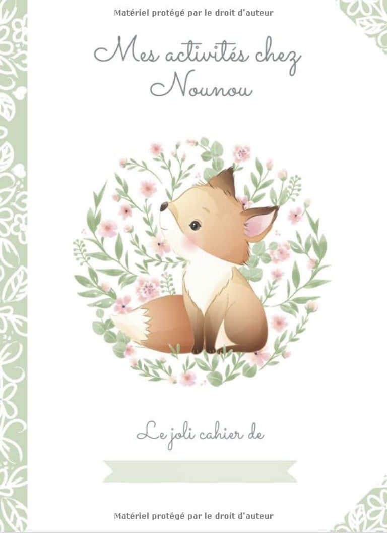 MES ACTIVITES CHEZ NOUNOU Grand cahier de pages blanches vierges
