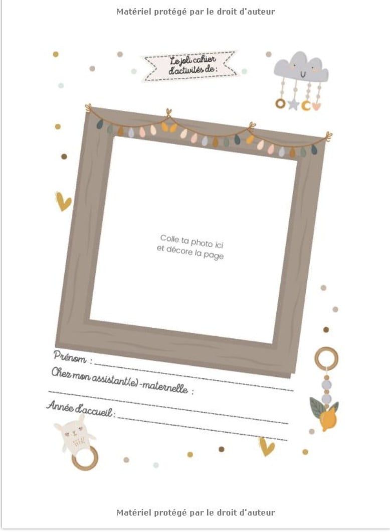 MES ACTIVITES CHEZ NOUNOU Grand cahier de pages blanches vierges