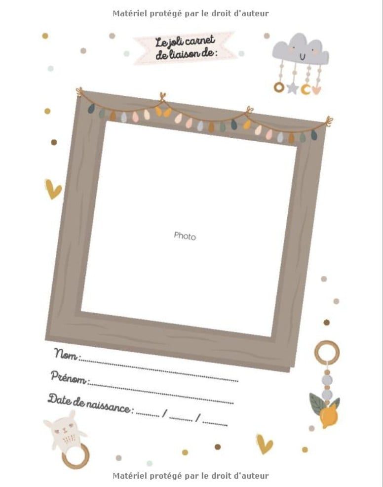 CAHIER DE LIAISON PARENT - ASSISTANT(E)-MATERNEL(LE) - CRECHE