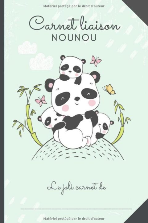 CARNET LIAISON NOUNOU - Panda cahier de transmissions nounou parents pour faciliter la communication au quotidien