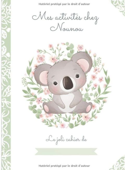 MES ACTIVITES CHEZ NOUNOU  Grand cahier de pages blanches vierges