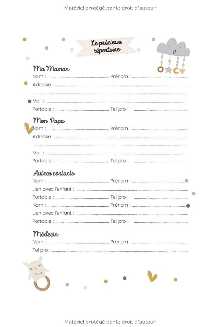 CARNET LIAISON NOUNOU Cahier de transmission nounou/parent pour faciliter les transmissions au quotidien