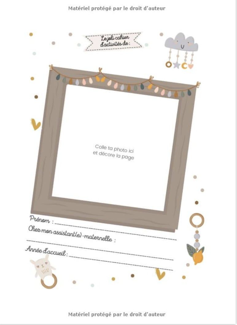 MES ACTIVITES CHEZ NOUNOU Grand cahier de pages blanches vierges
