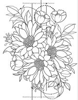 Fleurs Relaxantes Livre de coloriage pour adultes avec des motifs floraux