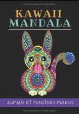 Mandala Livre de Coloriage Animaux et Monstres Mignons 30 dessins à colorier