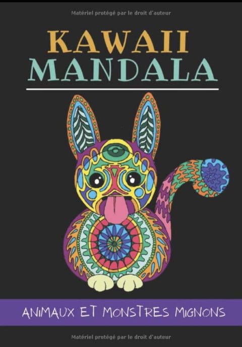 Mandala Livre de Coloriage Animaux et Monstres Mignons 30 dessins à colorier