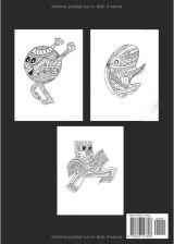 Mandala Livre de Coloriage Animaux et Monstres Mignons 30 dessins à colorier