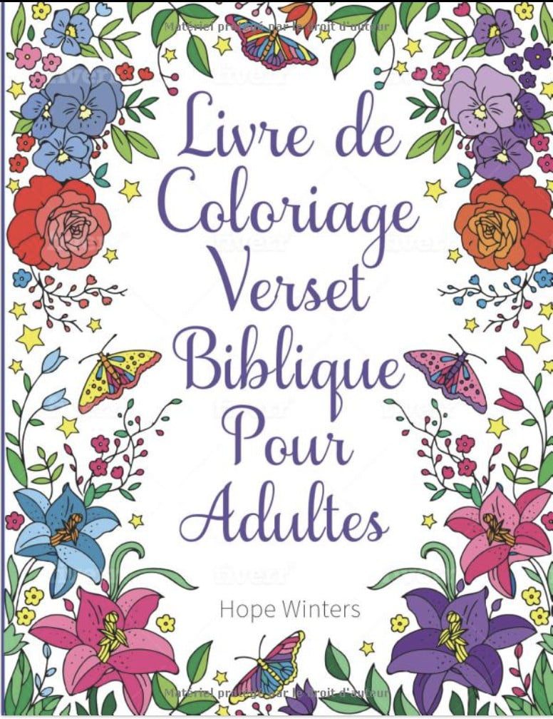 Livre de Coloriage Verset Biblique Pour Adultes Un Livre Chrétien