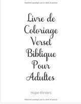 Livre de Coloriage Verset Biblique Pour Adultes Un Livre Chrétien