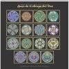 Mini Coloriage Mandala 15 Designs sur Fond Noir avec Modèles en Couleur