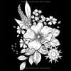 LIVRE DE COLORIAGE ADULTE FLEURS DE MINUIT : Cahier de coloriage floral