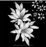LIVRE DE COLORIAGE ADULTE FLEURS DE MINUIT : Cahier de coloriage floral