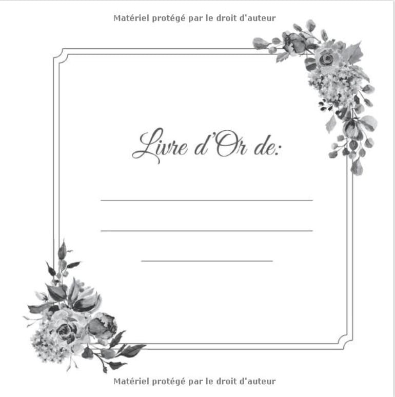 Livre d'Or Pour Mariage Champêtre ou Bohème, Noces, Pacs et Anniversaires