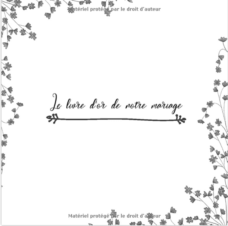 Livre d'or mariage champêtre personnalisable a remplir