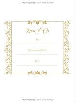Livre d'Or Mariage, Pacs, Fiançailles, Anniversaire Couverture rigide, Doré & Bleu